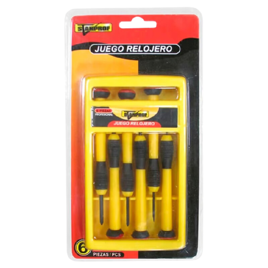 JUEGO DE DESTORNILLADOR 6 PIEZAS PROFESIONAL STANPROF - Imagen 1