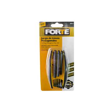 JUEGO DE LLAVES HEXAGONALES TORX DE 7 PIEZAS PLEGABLE REF 2073 FORTE - Imagen 1