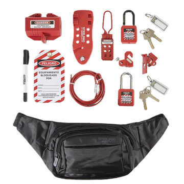 KIT DE BLOQUEO Y ETIQUETADO PARA ELECTRICISTA LOTO - Imagen 1
