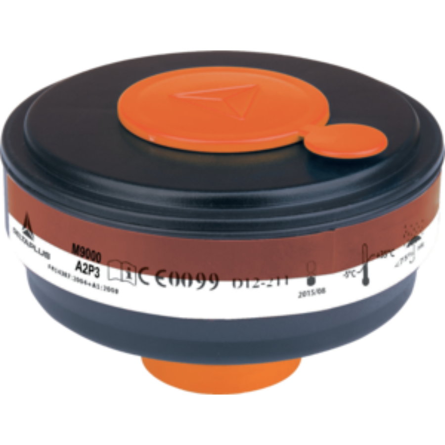 CARTUCHO PARA GASES, VAPORES ORGANICOS Y MATERIAL PARTICULADO M9000A2P3 X4 UND DELTA PLUS - Imagen 1