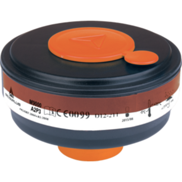 CARTUCHO PARA GASES, VAPORES ORGANICOS Y MATERIAL PARTICULADO M9000A2P3 X4 UND DELTA PLUS - Imagen 1