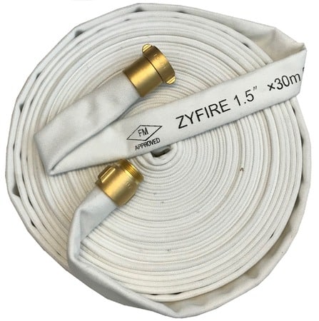 MANGUERA CONTRAINCENDIO CAUCHO Y LONA 1 1/2" 100 PIES X 30 MTS CERTIFICADA - Imagen 1