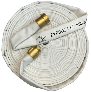 MANGUERA CONTRAINCENDIO CAUCHO Y LONA 1 1/2" 100 PIES X 30 MTS CERTIFICADA - Imagen 1