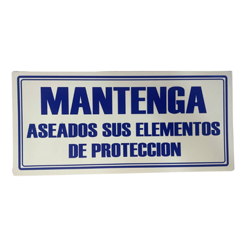 LETRERO DE SENALIZACION 30 X 15 CM STANDARD-MANTENER ASEADO EPP - Imagen 1