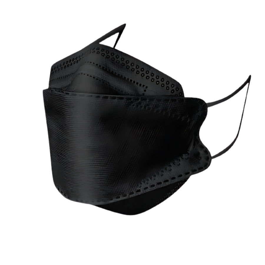 MASCARILLA KN95 TIPO PEZ NEGRO X UND - Imagen 1