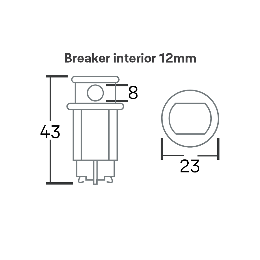 PIN BLOQUEADOR DE BREAKER INTERIOR 12mm YALE - Imagen 2