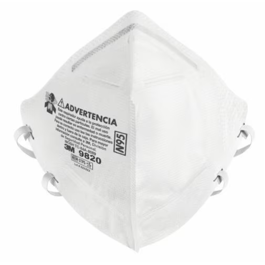 RESPIRADOR MATERIAL PARTICULADO N95 REF 9820 3M - Imagen 1