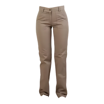 PANTALON DE DRIL MUJER COLOR CAQUI (T6-14) - Imagen 1