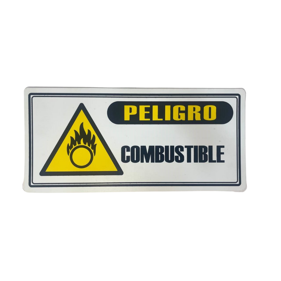 LETRERO DE SENALIZACION 30 X 15 CM STANDARD-PELIGRO COMBUSTIBLE - Imagen 1