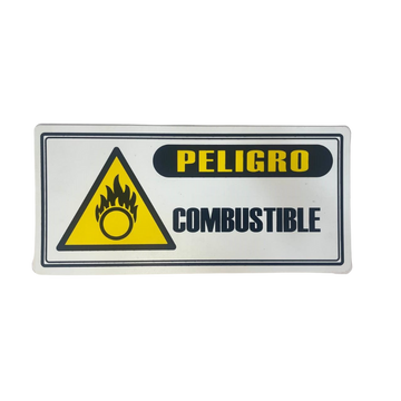 LETRERO DE SENALIZACION 30 X 15 CM STANDARD-PELIGRO COMBUSTIBLE - Imagen 1