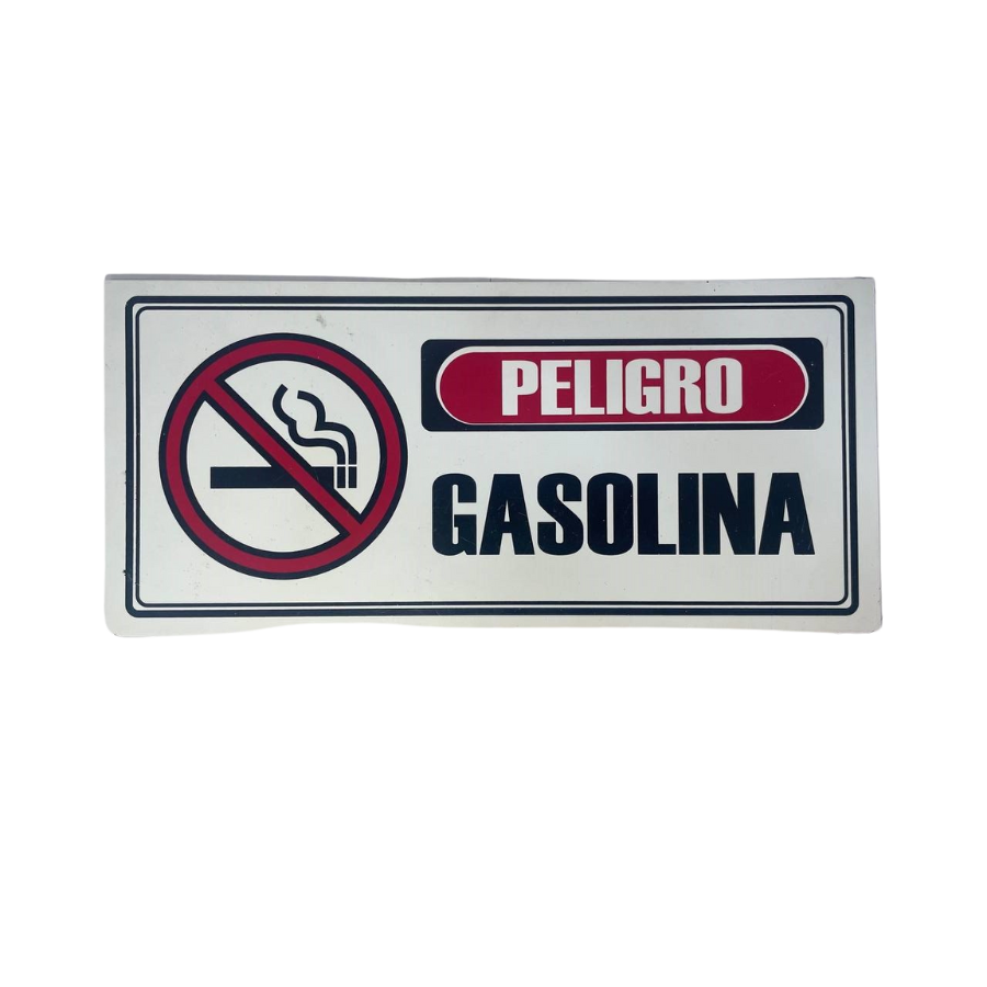 LETRERO DE SENALIZACION 30 X 15 CM STANDARD-PELIGRO GASOLINA - Imagen 1