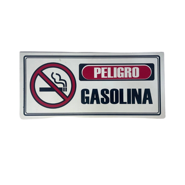 LETRERO DE SENALIZACION 30 X 15 CM STANDARD-PELIGRO GASOLINA - Imagen 1