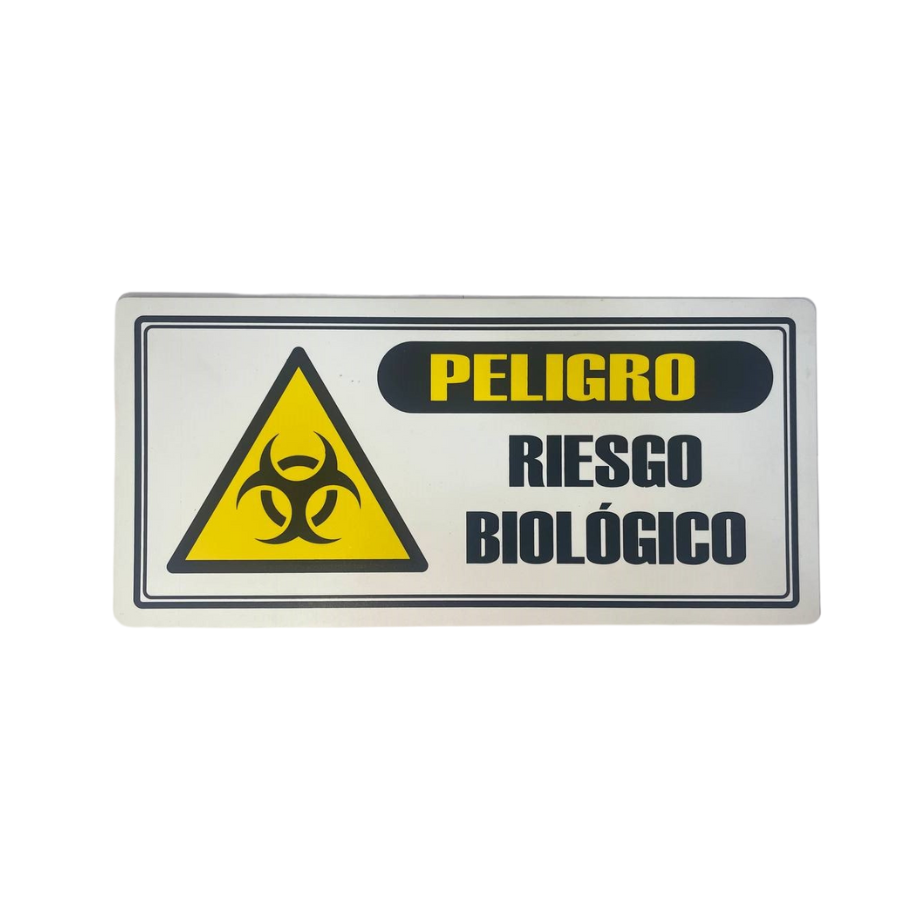 LETRERO DE SENALIZACION 30 X 15 CM STANDARD-PELIGRO RIESGO BIOLOGICO - Imagen 1
