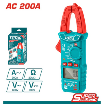 PINZA VOLTIAMPERIMETRICA DIGITAL AC/DC 200A 600V TMT42002 TOTAL - Imagen 1