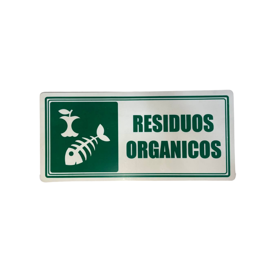 LETRERO DE SENALIZACION 30 X 15 CM STANDARD-RESIDUOS ORGANICOS - Imagen 1