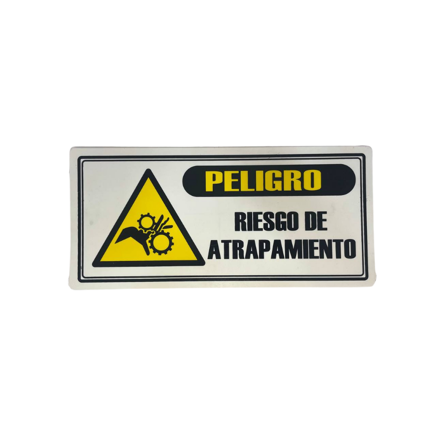 LETRERO DE SENALIZACION 30 X 15 CM STANDARD-RIESGO DE ATRAPAMIENTO - Imagen 1