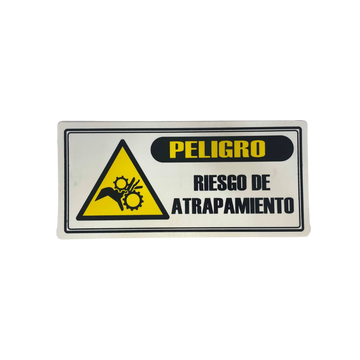 LETRERO DE SENALIZACION 30 X 15 CM STANDARD-RIESGO DE ATRAPAMIENTO - Imagen 1