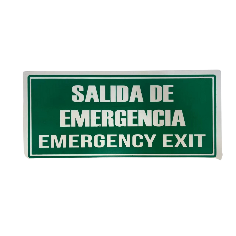 LETRERO DE SENALIZACION 30 X 15 CM STANDARD-SALIDA DE EMERGENCIA - Imagen 1