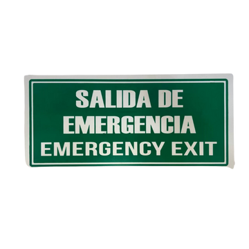 LETRERO DE SENALIZACION 30 X 15 CM STANDARD-SALIDA DE EMERGENCIA - Imagen 1