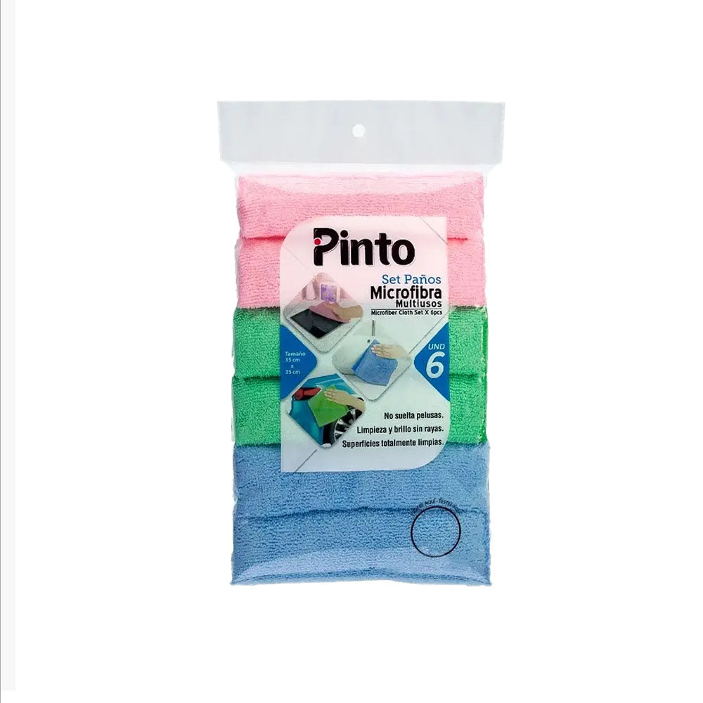 SET DE PAÑOS MICROFIBRA X 6 UND SURTIDA 3230 FULLER PINTO - Imagen 1