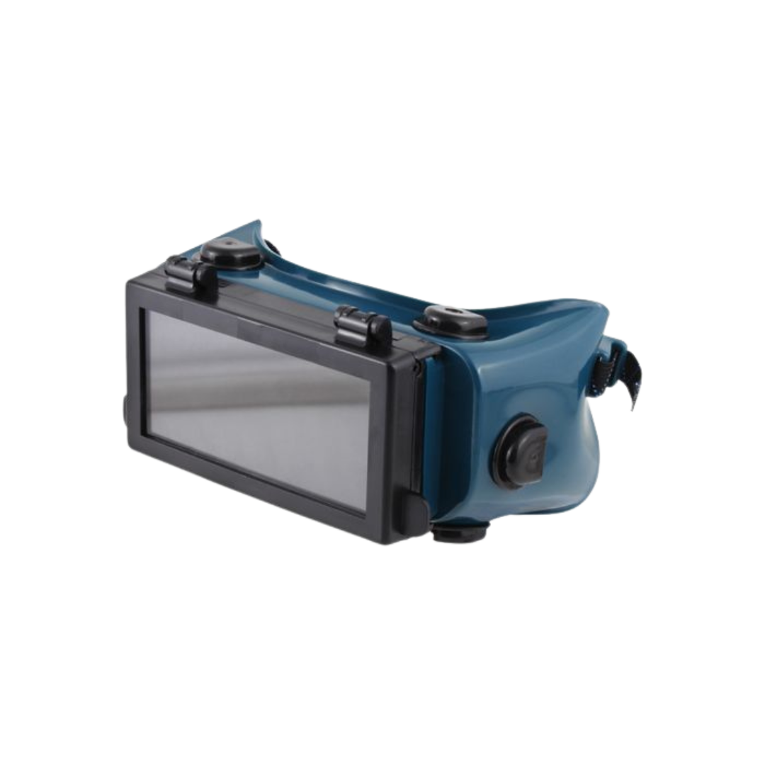 MONOGAFA DE SEGURIDAD PARA SOLDAR VERDE RECTANGULAR VISOR LEVANTABLE - Imagen 1