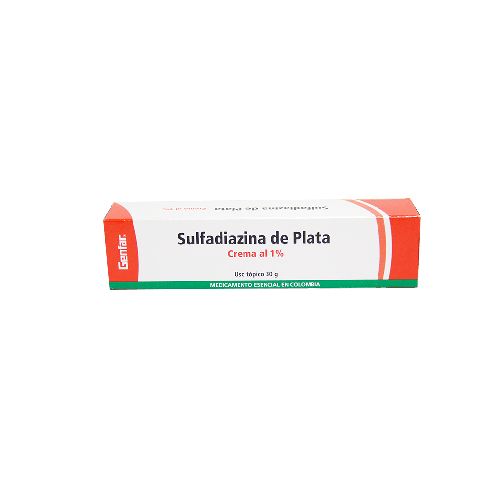 SULFADIAZINA DE PLATA 1% CREMA TUBO X 30 GRS GENFAR - Imagen 1