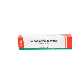 SULFADIAZINA DE PLATA 1% CREMA TUBO X 30 GRS GENFAR - Imagen 1