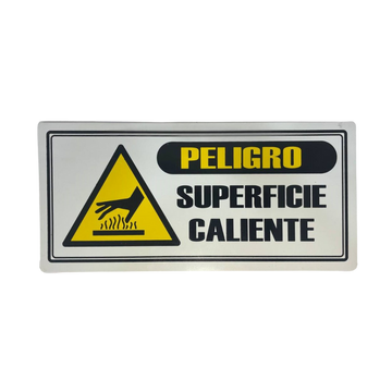LETRERO DE SENALIZACION 30 X 15 CM STANDARD-SUPERFICIE CALIENTE - Imagen 1