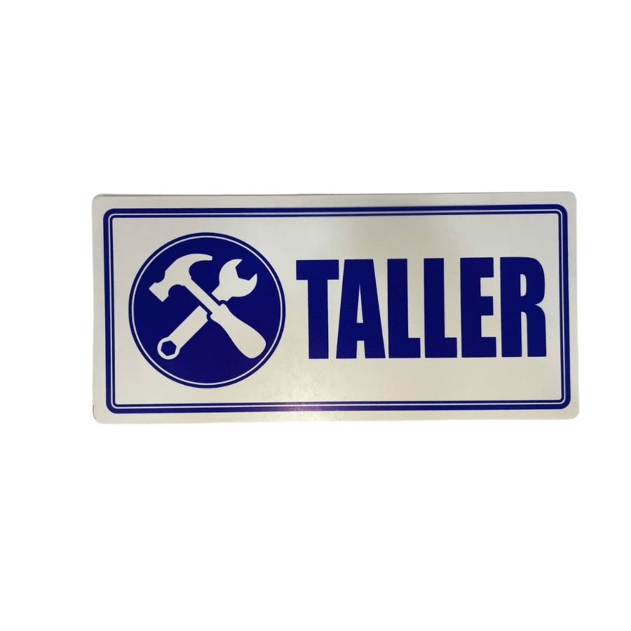 LETRERO DE SENALIZACION 30 X 15 CM STANDARD-TALLER - Imagen 1