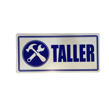 LETRERO DE SENALIZACION 30 X 15 CM STANDARD-TALLER - Imagen 1