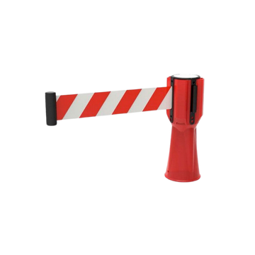 TOPE PLASTICO RETRACTIL PARA CONO BLANCO-ROJO - Imagen 1