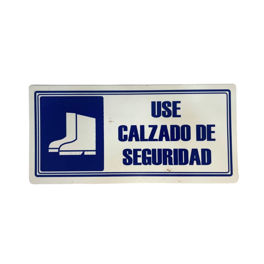 LETRERO DE SENALIZACION 30 X 15 CM STANDARD-USE CALZADO DE SEGURIDAD - Imagen 1