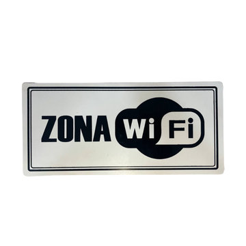 LETRERO DE SENALIZACION 30 X 15 CM STANDARD-ZONA WIFI - Imagen 1