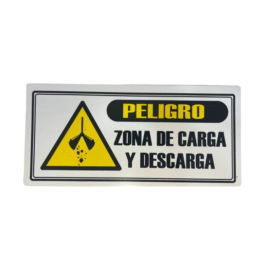LETRERO DE SENALIZACION 30 X 15 CM STANDARD-ZONA DE CARGUE Y DESCARGA - Imagen 1