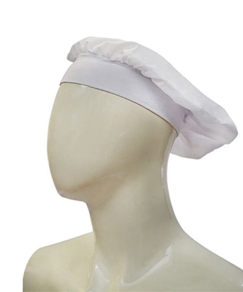 GORRO BLANCO TIPO PANADERO EN TELA ANTIFLUIDO - Imagen 1
