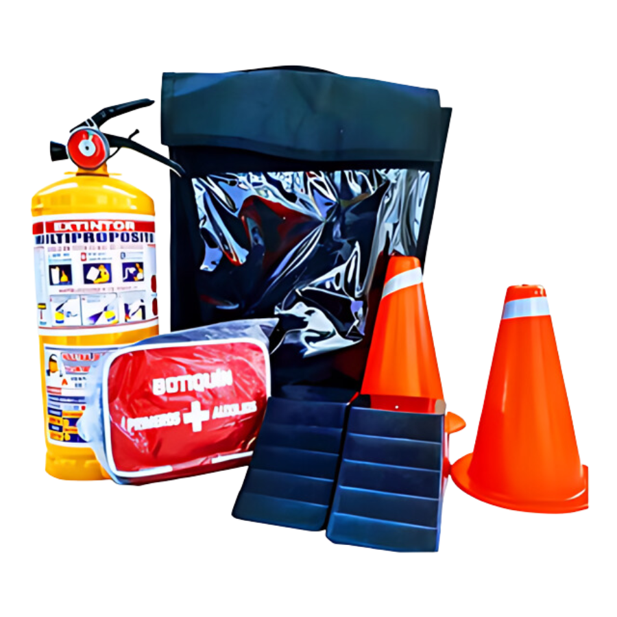 KIT DE CARRETERA PARA CAMION + EXTINTOR 10 LB - Imagen 1
