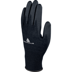 GUANTE DE POLIESTER POLIURETANO NEGRO VE702PN DELTA PLUS