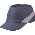 GORRA ANTI-GOLPES TIPO BASEBALL 3 CM NEGRO-ROJO AIR COLTAN DELTA PLUS