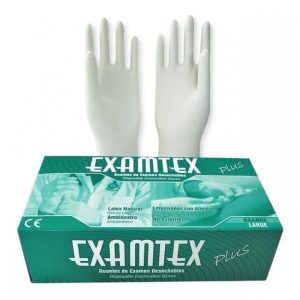 CAJA DE GUANTES TIPO EXAMEN LATEX X 100 UND EXAMTEX