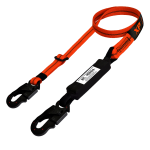 ESLINGA DIELECTRICA CON ABSORBEDOR REGULABLE EN REATA  DOBLE GANCHO PEQUEÑO 301SR-ADIE-2P XP