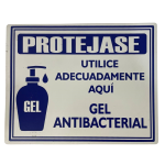 LETRERO DE SENALIZACION 25 X 20 CM STANDARD-GEL ANTIBACTERIAL