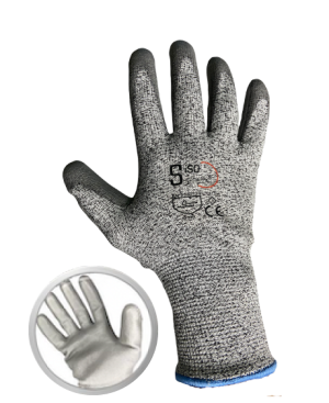 GUANTE ANTICORTE NIVEL 5 PU PD-8045 SISO SAFETY
