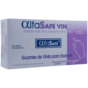 GUANTE TIPO EXAMEN VINILO CAJA X 100 UND