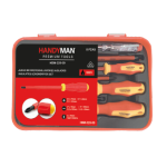 JUEGO DE DESTORNILLADORES DVE AISLADO 1000V 8PZ  HDM-220-09 HANDYMAN