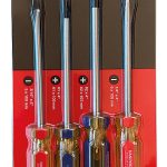JUEGO DESTORNILLADORES PRO 4PZ COMBINADO (1/4X4",3/16X4",#1X4",#2X4") HDM-223-01 HANDYMAN