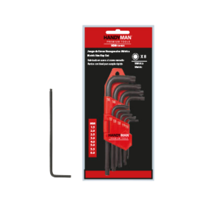JUEGO DE LLAVES HEXAGONALES  SAE 10 PIEZAS 1/16" A 3/8" HDM-18-004 HANDYMAN