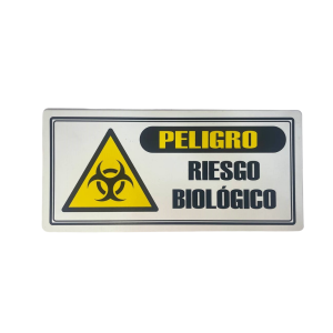 LETRERO DE SENALIZACION 30 X 15 CM STANDARD-PELIGRO RIESGO BIOLOGICO