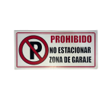 LETRERO DE SENALIZACION 30 X 15 CM STANDARD-PROHIBIDO NO ESTACIONARSE