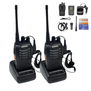 RADIO WALKIE TALKIE CON AURICULAR BAOFENG BF-888S  X 2 UNDS