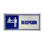LETRERO DE SENALIZACION 30 X 15 CM STANDARD-RECEPCION